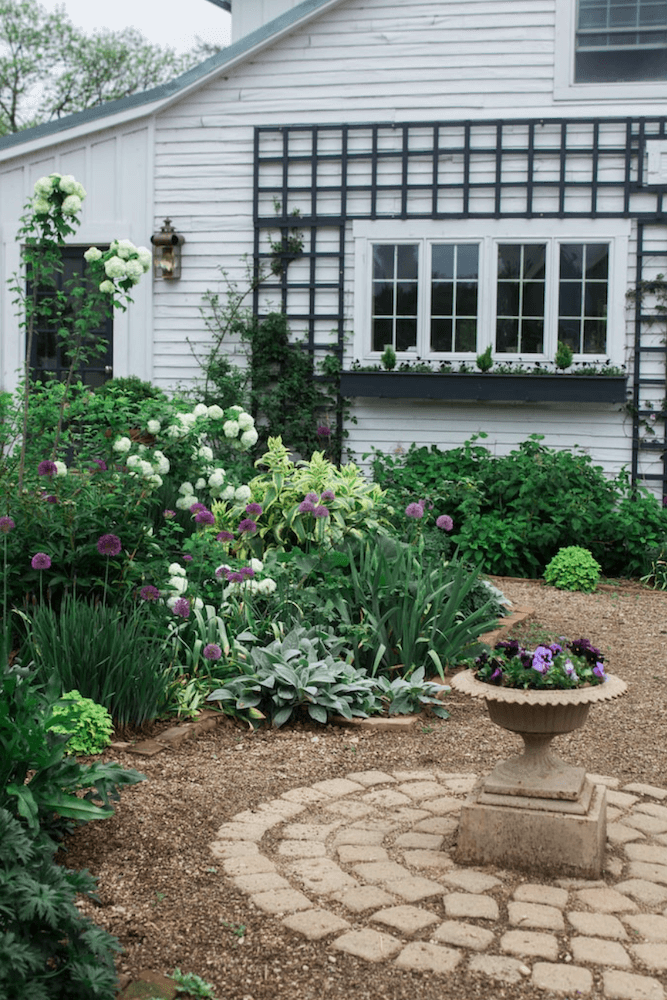 Gravel backyard with landscaping by TPG - The Plant Gallery in New Orleans