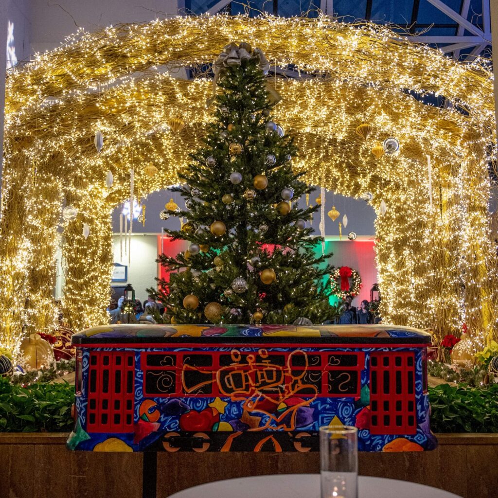 Hop on the holiday train at this exciting display at the Hilton Riverside
